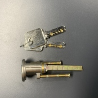 Quincaillerie de porte de cylindre de serrure de jante en bronze en laiton avec 2 clés d'ordinateur Sécurité ANSI Grade 1