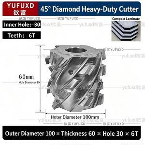 Máquina cortadora de recorte CNC automática duradera YUFU, fresa en espiral de flor de ciruelo de diamante, pieza de maquinaria de carpintería fácil - Product Image 3