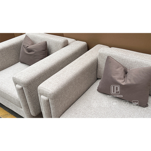 Conjunto de Muebles de Tela Blanca para Sala de Estar u Oficina, Diseño Moderno y Elegante, Modelo Cuadrado Individual 01 - Product Image 5