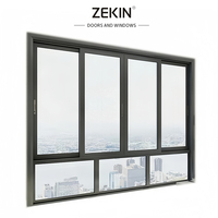 Ventanas Corredizas de Aluminio con Rotura de Puente Térmico y Doble Vidrio Templado de Alta Eficiencia Energética a Prueba de Huracanes Personalizadas de Gran Venta