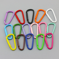 Accessoires DIY plaqués, mousquetons colorés en forme de D pour la fabrication de bijoux, connecteurs pour bracelets DIY