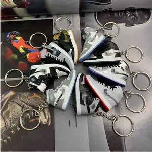 Portachiavi Finelai 3D Air Jor e PVC, portachiavi mini sneakers, ciondolo borsa, regali souvenir, vendite top, 2022