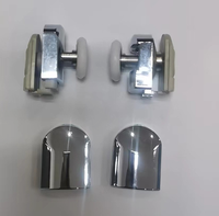 Roulettes modernes en alliage de zinc et plastique pour porte coulissante en verre, roulettes de cabine de douche pour accessoires de salle de bain