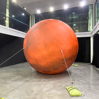 Globo Inflable Gigante con Iluminación LED de 12 Pies, Temática Espacial de Venus/Marte/Saturno, Decoración de Planeta Inflable para Publicidad