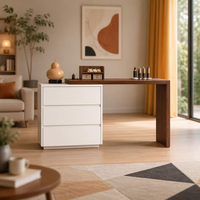 Ensemble de coiffeuse de chambre amovible, table de maquillage avec commode, panneau écologique en bois massif et tiroirs en bois massif
