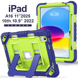 Étuis robustes avec béquille intégrée pour tablettes iPad A16 11" 2025 et 10ème génération 10.9" <span class=keywords><strong>2022</strong></span>, avec bandoulière - Product Image 1