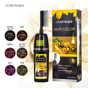 CARTHAEA Hair Color Permanent <b>Liquid</b> C-8 Herbal Essence With Dye Comb 200ml For All Hair Types - Product Image 6
