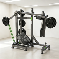 Machine à Squat à Pendule Robuste à Charge de Plaques, Super Squat, Presse à Jambes, Équipement de Musculation pour Salle de Sport