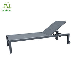 Tumbona de Guangdong muebles de jardín de estilo contemporáneo marco de <span class=keywords><strong>aluminio</strong></span> tumbona de metal <span class=keywords><strong>con</strong></span> rueda - Product Image 3