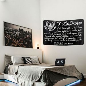 Drapeau de style fanion We the People 3x5 pieds, couleurs vives, œillets en laiton, polyester 100D, décoration extérieure - Product Image 4