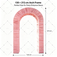 Arche en forme de U MUWEI avec housse en tissu plissé pour la décoration d'arrière-plan d'entrée de mariage, de fête, d'événement ou de cérémonie d'anniversaire