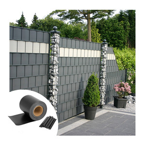 Installation facile 450gsm 19cm * 35m avec 20 clips bande PVC écran clôture ruban pour la vie privée jardin clôture décoration - Product Image 1