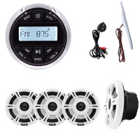 Hasda Profesional Bahan ABS IP66 Tahan Air Set Audio Stereo Pemutar+Speaker untuk Hiburan Laut AUX BT AM/FM Kapal Pesiar