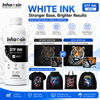 Encre blanche DTF pour Epson XP600 I3200 CMYK 5 couleurs pour l'impression textile, atelier, usine, tissu en coton, toucher doux, film PET