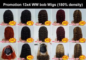 Promotion $27 Letsfly Perruque Bob Water Wave 13x4 Lace Front Naturelle de 12 à 16 pouces en Cheveux Humains Brésiliens pour Femmes - Product Image 5