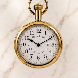 Vintage Brass <b>Clock</b> with Compass Nautical <b>Desk</b> Showpiece Antique Maritime Table Decor Collectible Gift for Home Office - Product Image 2