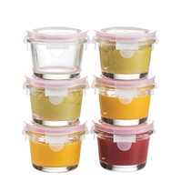 Récipient en verre pour aliments pour bébé, Mini boîte à déjeuner avec couvercle