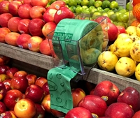 Fabrieksdirect levering verse fruit, groente, brood en voedselverpakkingen; supermarkt plastic produce zakken op rol.