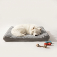 Coussin pour chien et chat de qualité supérieure, confortable, en mousse haute résilience, coton, lavable en machine, chaud, doux, enveloppant, type donut, luxueux