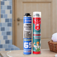 Adhésif isolant thermique monocomposant expansible, liquide, imperméabilisant, pour portes et fenêtres, mousse de polyuréthane en spray