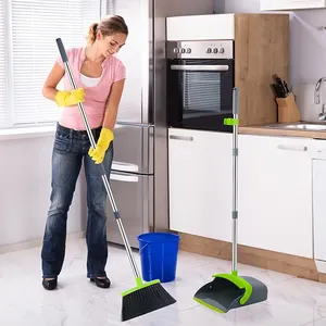 Home Used Items Floor Scrub Broom Corner Ceiling Brush Broom Plastic Dustpan With Brush Set Hand Shovel