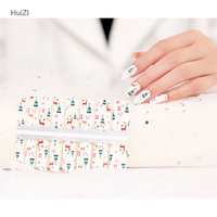 Huizi Wholesale Nouveaux Autocollants pour Ongles de Noël, Stickers d'Art Ongulaire en Gel