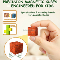 Ensemble de blocs de construction magnétiques STEM, logo personnalisé, fabricant de jouets éducatifs, vente en gros, cadeau pour la salle de classe Montessori