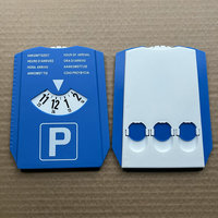 Disque de stationnement publicitaire en plastique durable avec logo et couleur personnalisés, grattoir à glace pour voiture Euro, sérigraphie, cadeau promotionnel d'entreprise