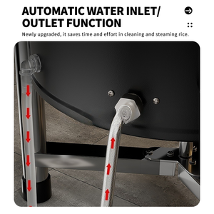 Olla Arrocera Eléctrica WINNERS <span class=keywords><strong>de</strong></span> 45l, Comercial, <span class=keywords><strong>de</strong></span> <span class=keywords><strong>Acero</strong></span> <span class=keywords><strong>Inoxidable</strong></span>, Gran Capacidad, 220v, Vaporera para Arroz para Restaurantes Asiáticos - Product Image 5