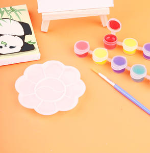 Mini-Malerei-Leinwand 10x10cm Bespannte Leinwand mit Holz-Displayständer-Set für Kinder-Malpartys, Basteln und Zeichnen - Product Image 5