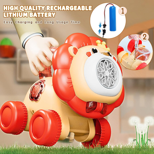 Máquina automática de hacer burbujas, soplador de burbujas para exteriores, juguetes de empuje, regalo de cumpleaños para niños y niñas, cortacésped de burbujas para niños pequeños - Product Image 4