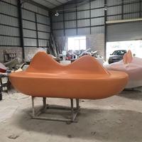 Chaises de jardin en fibre de verre écologiques, faites à la main, style pop art, design en forme de bosse, longueur 260 cm, pour le shopping