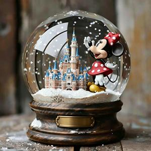 Boule <span class=keywords><strong>de</strong></span> neige lumineuse <span class=keywords><strong>de</strong></span> marque Snow Globe, motif souris <span class=keywords><strong>de</strong></span> dessin animé, en verre et résine, idéale pour la décoration <span class=keywords><strong>de</strong></span> table <span class=keywords><strong>de</strong></span> Noël et la maison, cadeau. - Product Image 5