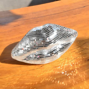 Зеркальный шар ручной работы в форме губ, красный/розовый, отражающий свет, декор для диско, на День святого Валентина и свадьбу - Product Image 3