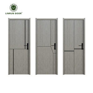 Puerta de madera de último diseño para casas Habitación interior Puertas abatibles de MDF Puertas de madera de buen precio con marcos para apartamento de hotel - Product Image 3