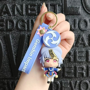 Pour <span class=keywords><strong>Genshin</strong></span> <span class=keywords><strong>Impact</strong></span> personnage de dessin animé PVC Figure jouet <span class=keywords><strong>porte</strong></span>-clés en métal sac de voiture <span class=keywords><strong>porte</strong></span>-clés pour grossistes - Product Image 6