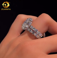 Bague de fiançailles ovale en or blanc 10K personnalisée avec halo de diamants de laboratoire, certifiée IGI, passe le testeur de diamants, ensemble de mariage