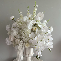 Boule de fleurs artificielles blanches de 70 cm, personnalisable, de qualité supérieure, durable, faite à la main, pour la décoration de mariage, d'événements et de fêtes