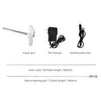 Outil professionnel d'insémination artificielle du bétail avec sonde de massage vibrante à chauffage constant et écran rotatif pour ferme bovine
