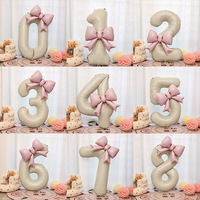 Ballon numérique mat de 40 pouces, ballon blanc, décoration de fête pour bébé, accessoires pour arrangement d'anniversaire