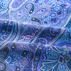 Yili estilo étnico Palacio europeo azul púrpura anacardo flor camisa tela poliéster seda Paisley moda Jacquard tela - Product Image 2