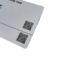 Carte de visite NFC imprimée, carte NFC blanche mate en PVC avec code QR