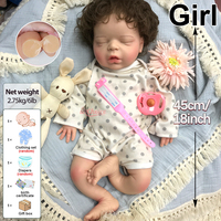 Poupée Bébé Reborn en Silicone Intégral Imperméable, Multi-Poses, Pondérée, Sensation de Nouveau-né Réaliste, Poupée Compagnon