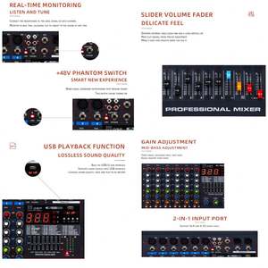 Consola mezcladora de audio profesional, mezclador de <span class=keywords><strong>mesa</strong></span> <span class=keywords><strong>digital</strong></span> de <span class=keywords><strong>24</strong></span> <span class=keywords><strong>canales</strong></span> - Product Image 5