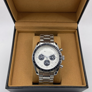 Reloj de Pulsera Deportivo de Cuarzo para Hombre, con Correa de Acero Inoxidable, Cronógrafo, Resistente al Agua, con Movimiento VK63, Estilo Ejecutivo - Product Image 6