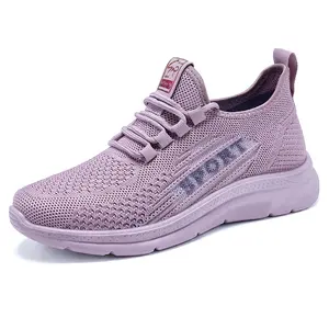 WY spring new foreign trade women's sneakers polyurethane flying woven leisure women's walking shoes stock