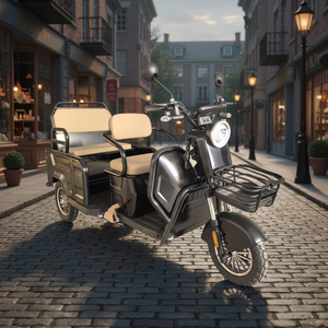 HengQiao Tricycle électrique ouvert à 3 places avec cadre en acier |   Certifié DOT 60V |   Navette Premium pour les clients des domaines équestres et des ranchs privés - Product Image 1