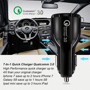 ราคาขายส่ง ที่ชาร์จในรถยนต์ USB QC3.0 ชาร์จเร็ว ที่ชาร์จโทรศัพท์ในรถยนต์แบบสองพอร์ต สำหรับโทรศัพท์มือถือ - Product Image 5