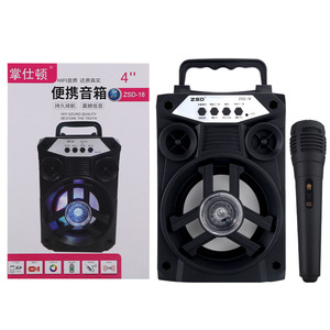 Portable Speaker With <b>Microphone</b> Rechargeable Battery Outdoor Karaoke Use Colorful Led Light - Product Image 5
