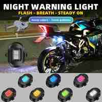 Lampe de signalisation d'avertissement de moto étanche IP68 7 couleurs feux clignotants pour véhicule Drones avion UAV lampes de navigation nocturne